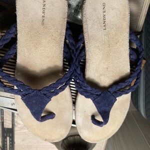 Lands' End Blue Braided Sandals